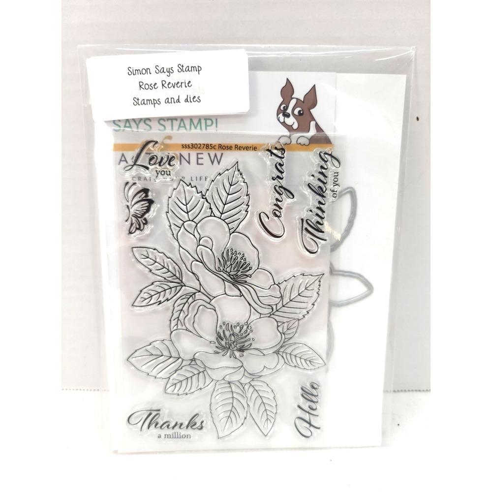 Simon Says Alt E New  Stamp and Die Set Rose Reverie Scrapbooking Supplies